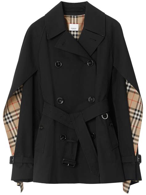 burberry cape black